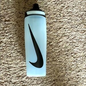 Nike Frosted Water Bottle with Black Swoosh